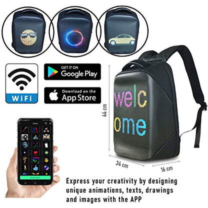 Smart LED Backpack with Screen APP Gifts for Men Gifts for dad