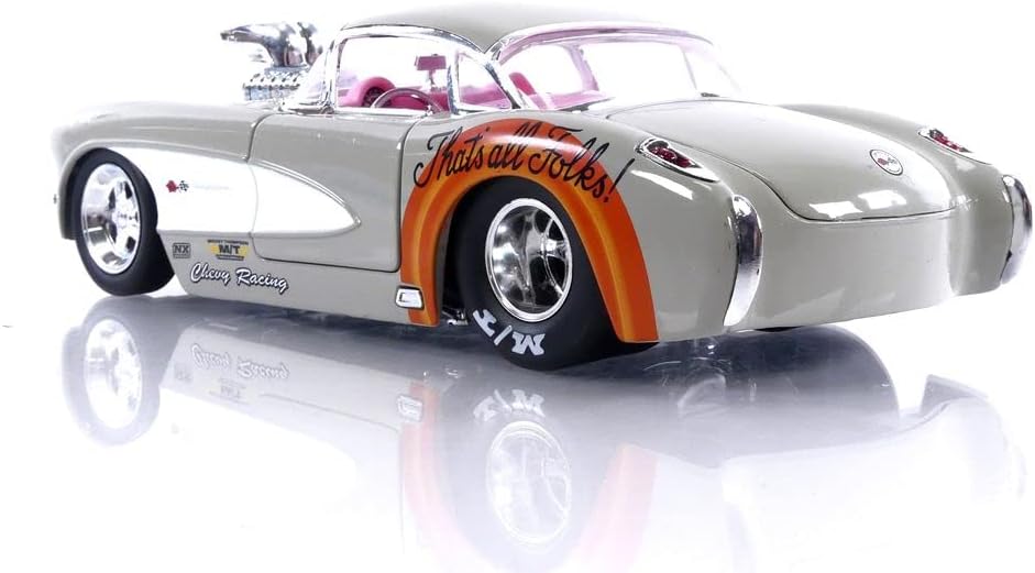 Jada Looney Tunes 1:24 1957 Chevrolet Corvette Die-cast Car & 2.75" Bugs Bunny Figure