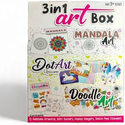 PRATAPSONS 3in1 Art Box for Kids - Mandala Art