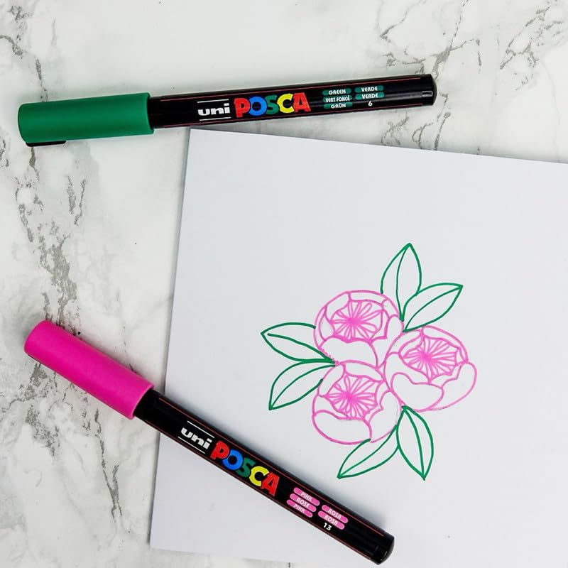 POSCA 1MR 0.7mm Markers (8 Colors- 8 Pcs)