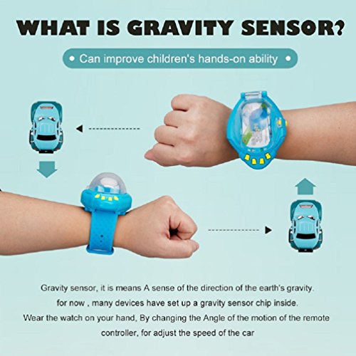 New Gravity Sensor Command RC Car 2.4G,Funny Adjustable Wrist Watch Remote Control Toy Car, Rechargeable and Durable Children Toy Gift