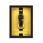 Die Cast Car Frame Wall Art | Wooden Frame with Removable Die-Cast Cars, Lights, Pull-Back Action & Opening Doors | Collectible Display for Car Lovers