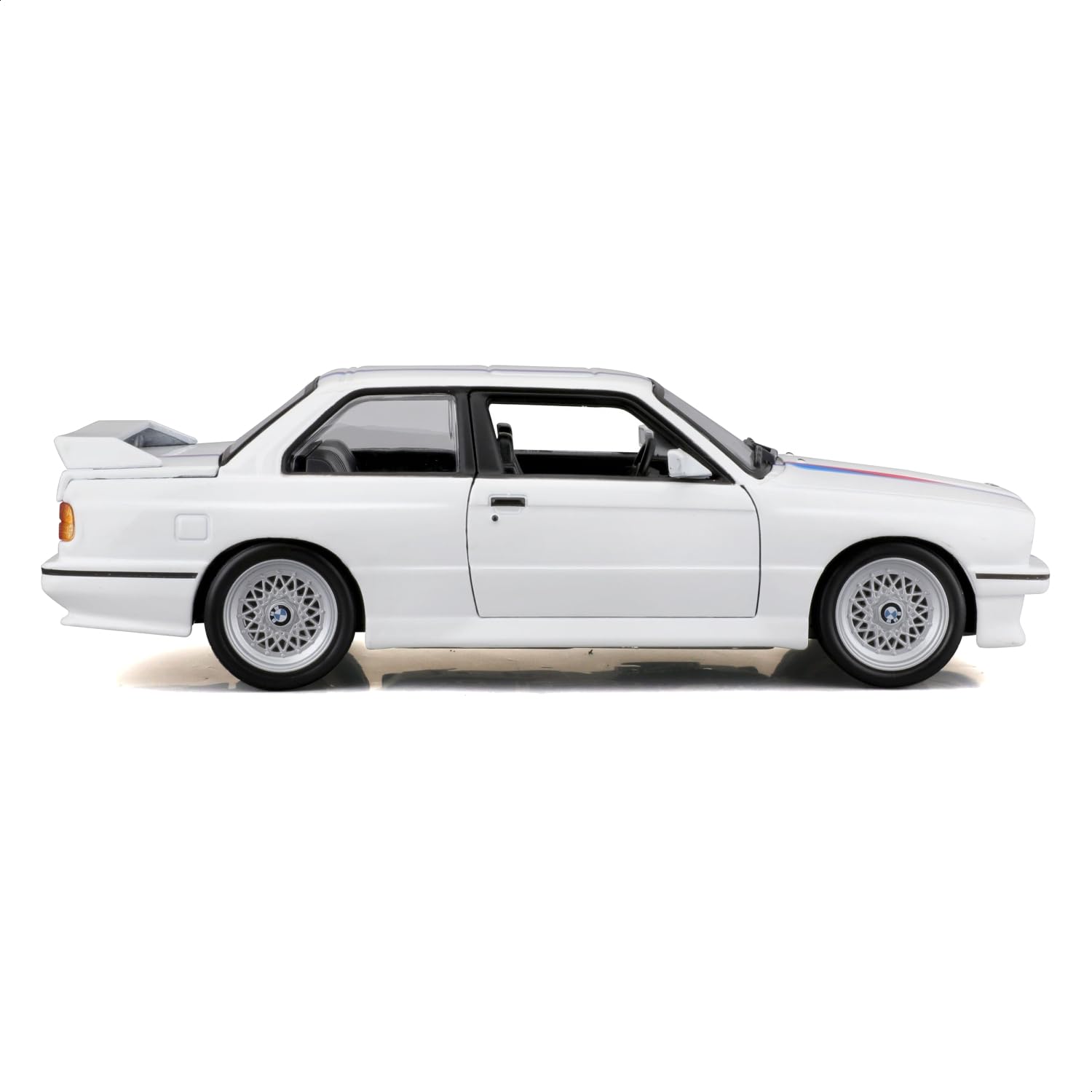 BMW M3 E30 White With M Stripes Side View Cocoland Toys