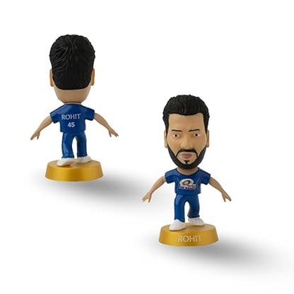 CRICKET ICONS Rohit Sharma Mumbai Indians Collectible Figurine, IPL Edition 360° Rotatable Head, MI Cricket Player for Fans & Collectors Pack of 1