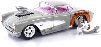 Jada Looney Tunes 1:24 1957 Chevrolet Corvette Die-cast Car & 2.75" Bugs Bunny Figure