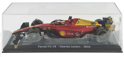 Bburago-1/24 Scale Model Compatible With Ferrari Formula 1 Scuderia Monza Livery 2022 F1-75 Compatible With Charles Leclerc, Red