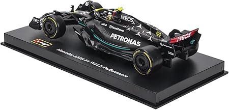 Bburago - 1/43 Scale Model Compatible with Mercedes-AMG Petronas F1 W14# 44 Compatible with Lewis Hamilton 2023 (Black)