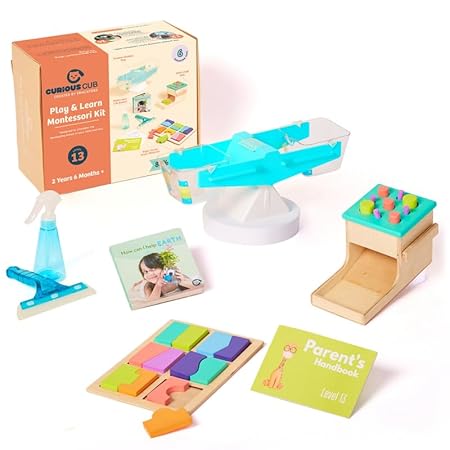 Curious Cub Montessori Learning Wooden Toys Box