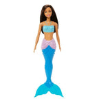 Barbie Dreamtopia Mermaid Doll (Brunette) with Multi-Colored Mermaid Tail