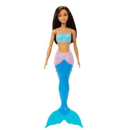 Barbie Dreamtopia Mermaid Doll (Brunette) with Multi-Colored Mermaid Tail