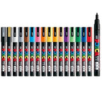 POSCA 3M 0.9-1.3mm Bullet Shaped Markers (16 Colors, 16 Pcs), Multicolor