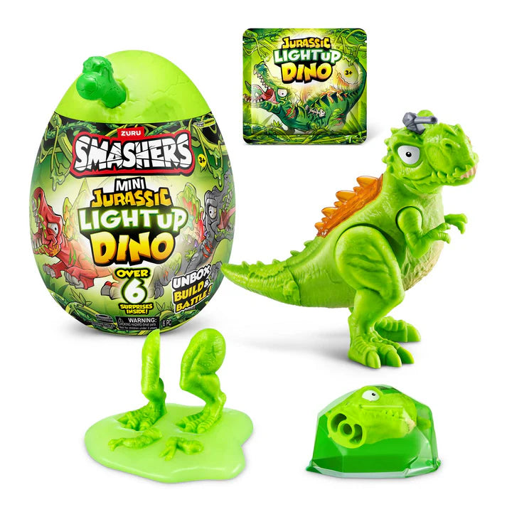 ZURU Smashers Mini Jurassic Light-Up Dino (Over 6 Surprises)