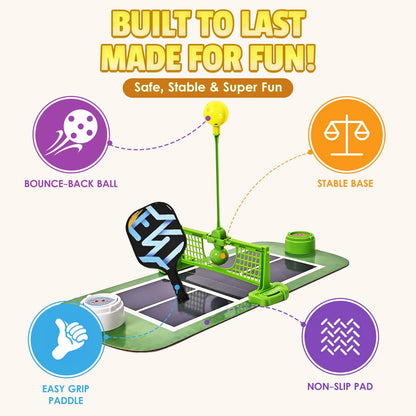 Indoor Tabletop Game for Kids, Board Game No Battery Needed 2 Player Family Interactive Toy for Boys & Girls Screen-Free Hand-Eye Coordination & Fine Motor Skills Gift (Pickle Court Battle)