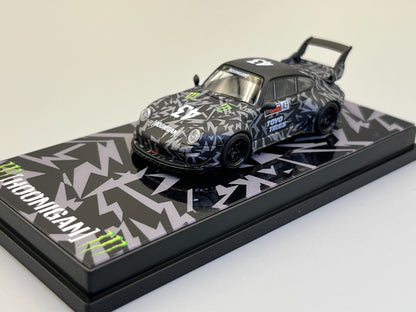 Flame 1:64 Scale Black RWB 993 Hoonigan #43 Sports Diecast Metal Car