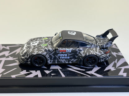 Flame 1:64 Scale Black RWB 993 Hoonigan #43 Sports Diecast Metal Car