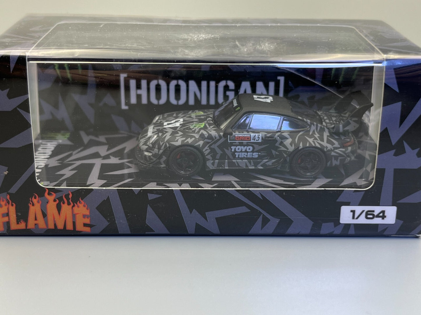 Flame 1:64 Scale Black RWB 993 Hoonigan #43 Sports Diecast Metal Car