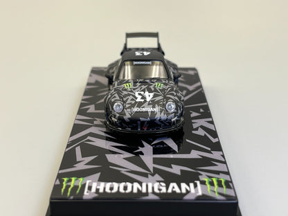 Flame 1:64 Scale Black RWB 993 Hoonigan #43 Sports Diecast Metal Car