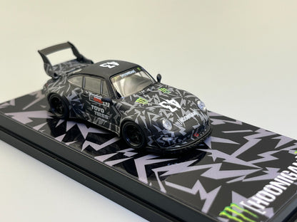 Flame 1:64 Scale Black RWB 993 Hoonigan #43 Sports Diecast Metal Car