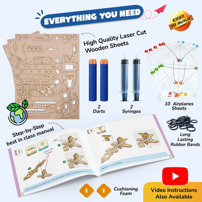 Hydraulic Plane Launcher | DIY STEM Construction Toy