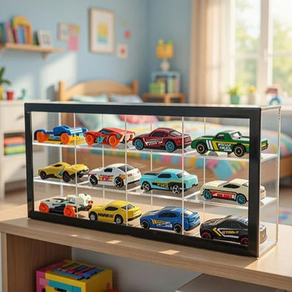 12-Car Diecast Display Case  ( No cars Included )
