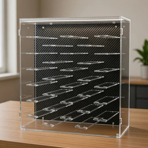Cocoland Toys empty acrylic LED display case front view