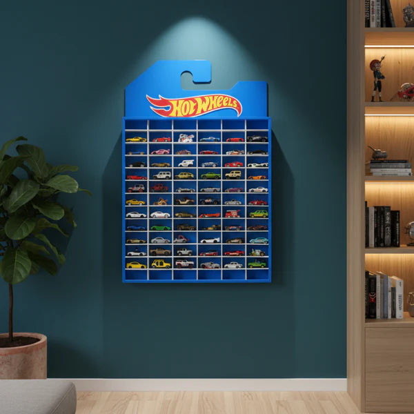 Hot Wheels Mega Display Rack – 78 Car Wall Organizer (Without Cars)