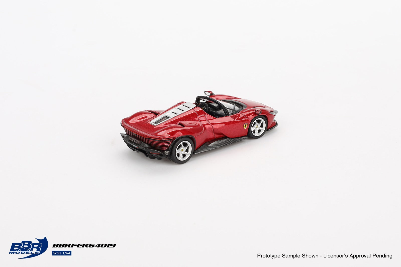 BBR MODELS FERRARI DAYTONA SP3 ROSSO IMOLA 1:64 SCALE MODEL