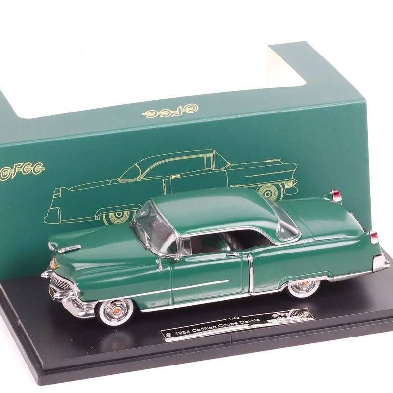 Cocoland Toys GFCC 1954 Cadillac Coupe De Ville Green 1:43 scale diecast model with acrylic display case