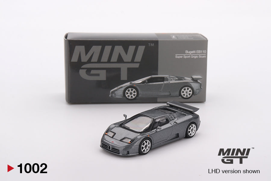 MINI GT Bugatti EB110 Super Sport Grigio Scuro Cocoland Toys