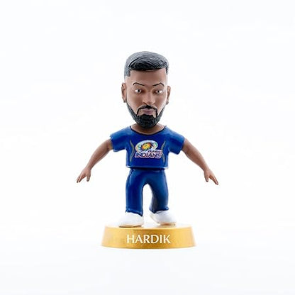 Cricket Icons Action Figure Hardik Pandya Mumbai Indians Collectible Miniature, IPL Edition with 360° Rotatable Head, MI Cricket Player for Fans & Kids, Gift & Collectors Pack of 1