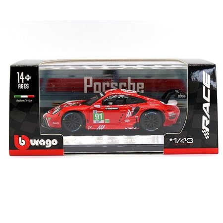 Porsche 911 RSR Red White Racing Livery Side View Cocoland Toys