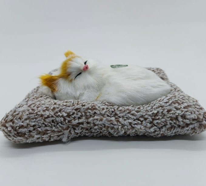 Sleeping Cat Plush Toy Car Interior Dashboard Decorative ABS Soft