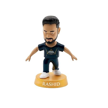 Cricket Icons Action Figure Rashid Khan Gujarat Titans Collectible Miniature Figurine, IPL Edition 360° Rotatable Head, GT Cricket Player for Fans & Kids, Collectors Pack of 1