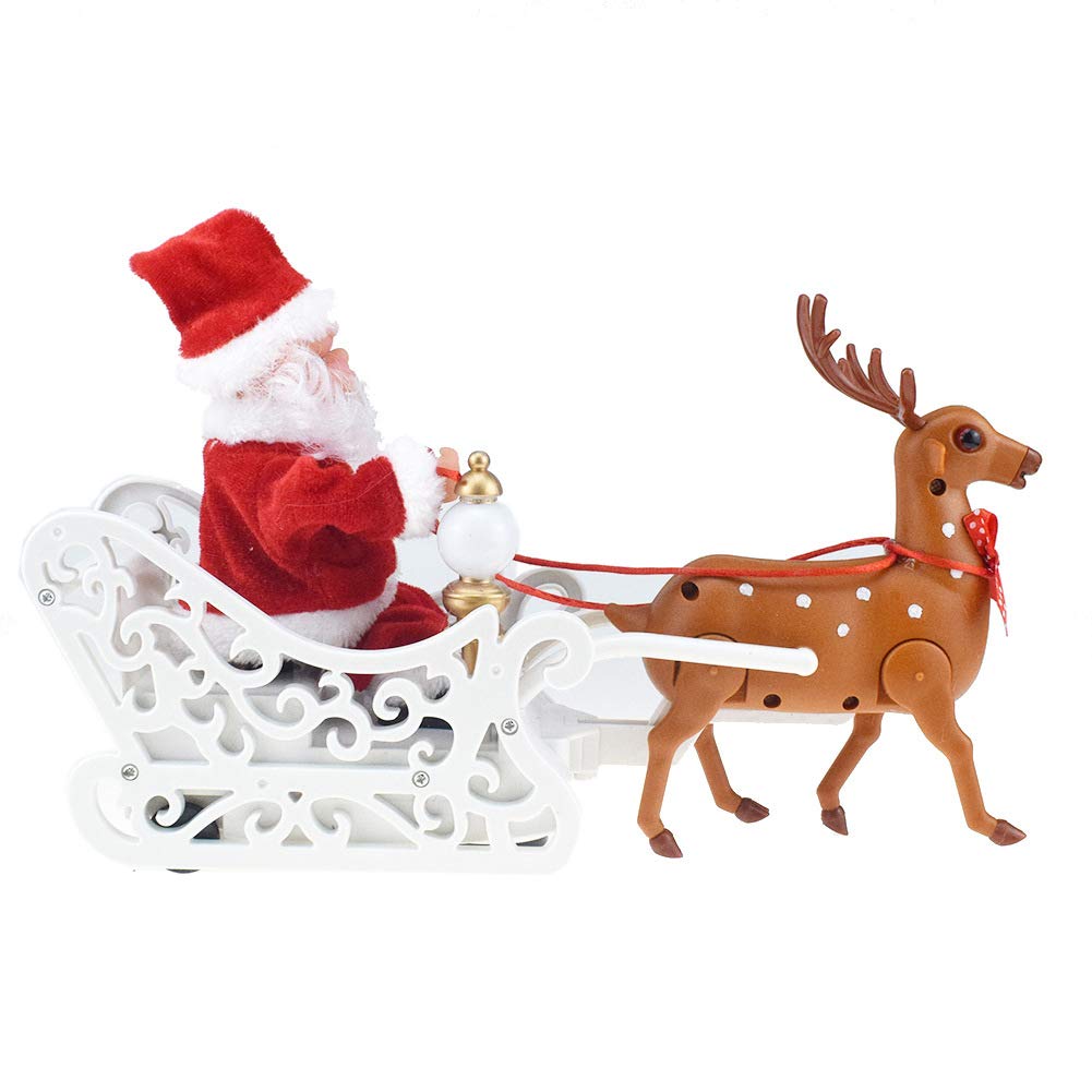 Santa Claus Doll Electric Universal Car Toy with Music for Christmas Gift Decoration