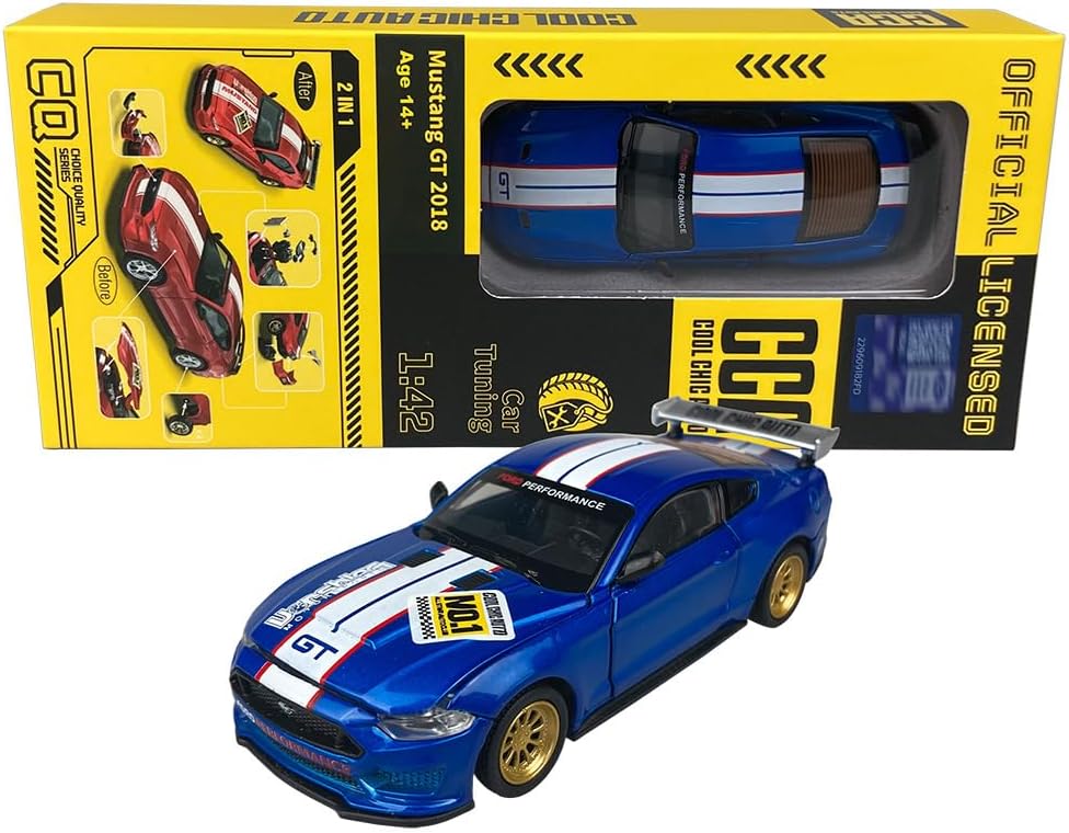 Ford Mustang GT Blue 1:42 Scale Diecast Model Car Variant Cocoland Toys