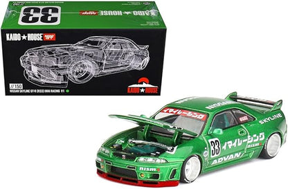 Kaido House x Mini GT 1:64 Nissan Skyline GT-R (R33) Imai Racing V1 Green Limited Edition KHMG150