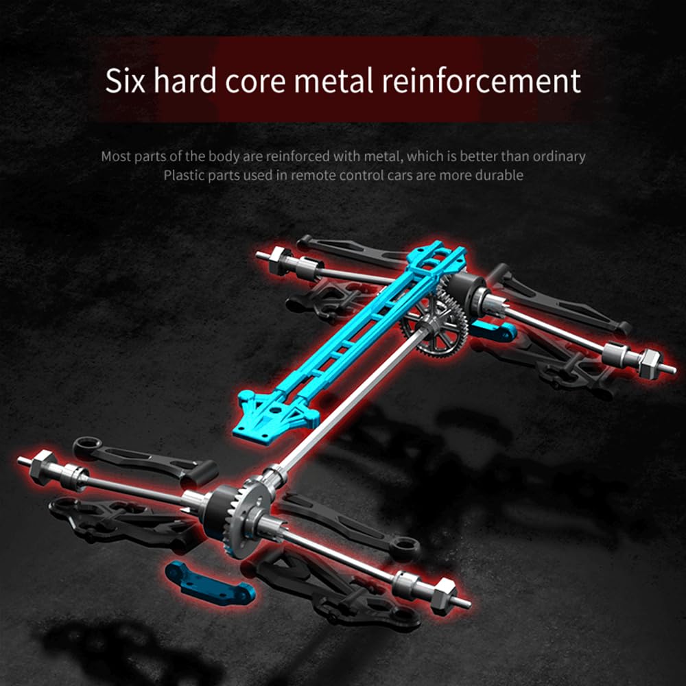 1/16 Fast RC Cars for Adults, Max 45mph Remote Control Car, Brushless Motor Electric Off Road RC Truck, 4WD High Speed Drift RC Car