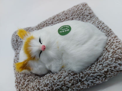 Sleeping Cat Plush Toy Car Interior Dashboard Decorative ABS Soft