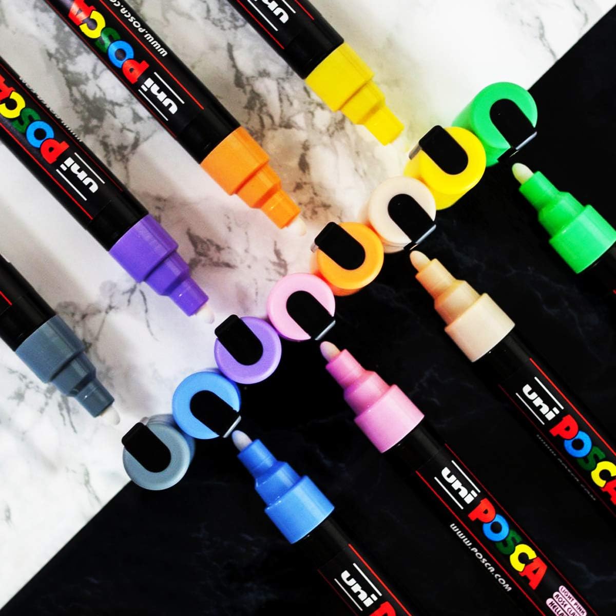 POSCA 5M 1.8-2.5mm Markers (8 Colors- 8 Pcs)