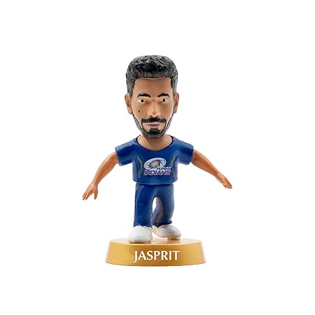 Cricket Icons Action Figure Jasprit Bumrah Mumbai Indians Collectible Miniature Figurine, IPL Edition with 360° Rotatable Head, MI Cricket Player for Fans & Kids, Gift & Collectors Pack of 1