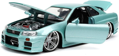 Jada The Fast and The Furious Brians Nissan Skyline GT-R R34 1:24 Die Cast Vehicle