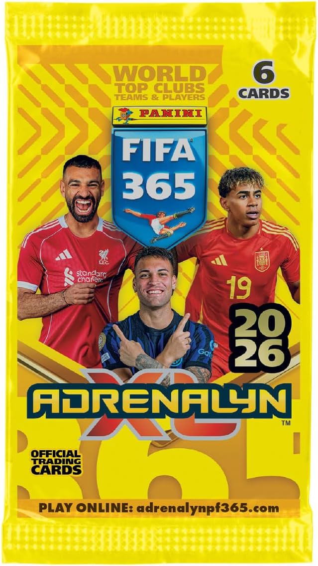 Panini FIFA 365, 2026 Adrenalyn XL, Box of 24 Packs, Contains 144 Collectible Football Trading Cards (Set Of 3)