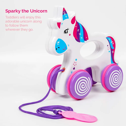 Ratna's Sparky The Unicorn | Walk & Play Pull Along Toy for Infant