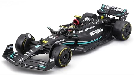 Bburago - 1/43 Scale Model Compatible with Mercedes-AMG Petronas F1 W14# 44 Compatible with Lewis Hamilton 2023 (Black)