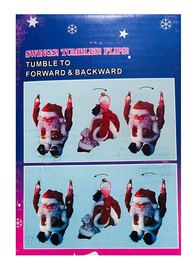 Musical Santa Toys with Tumbling Parachute/Battery Operated Santa with Umbrella and Jingle Bell Music