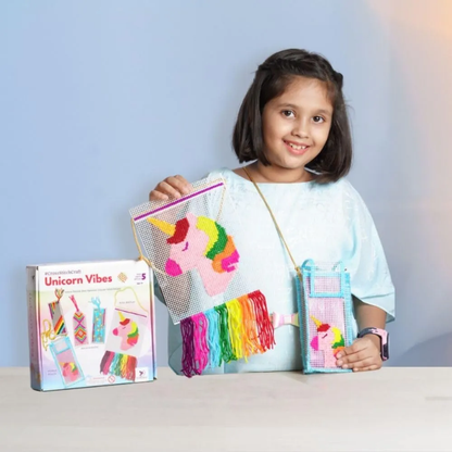 TOYKRAFTT Cross Stitch Craft| Embroidery Kit| Do It Yourself Craft Activity Kit for Girls