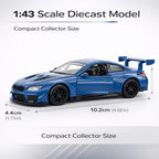MSZ Official Licensed BMW M6 GT3 Diecast Model Car 1:43 Scale