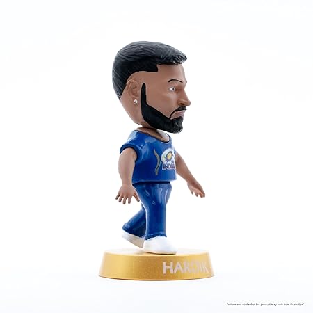 Cricket Icons Action Figure Hardik Pandya Mumbai Indians Collectible Miniature, IPL Edition with 360° Rotatable Head, MI Cricket Player for Fans & Kids, Gift & Collectors Pack of 1