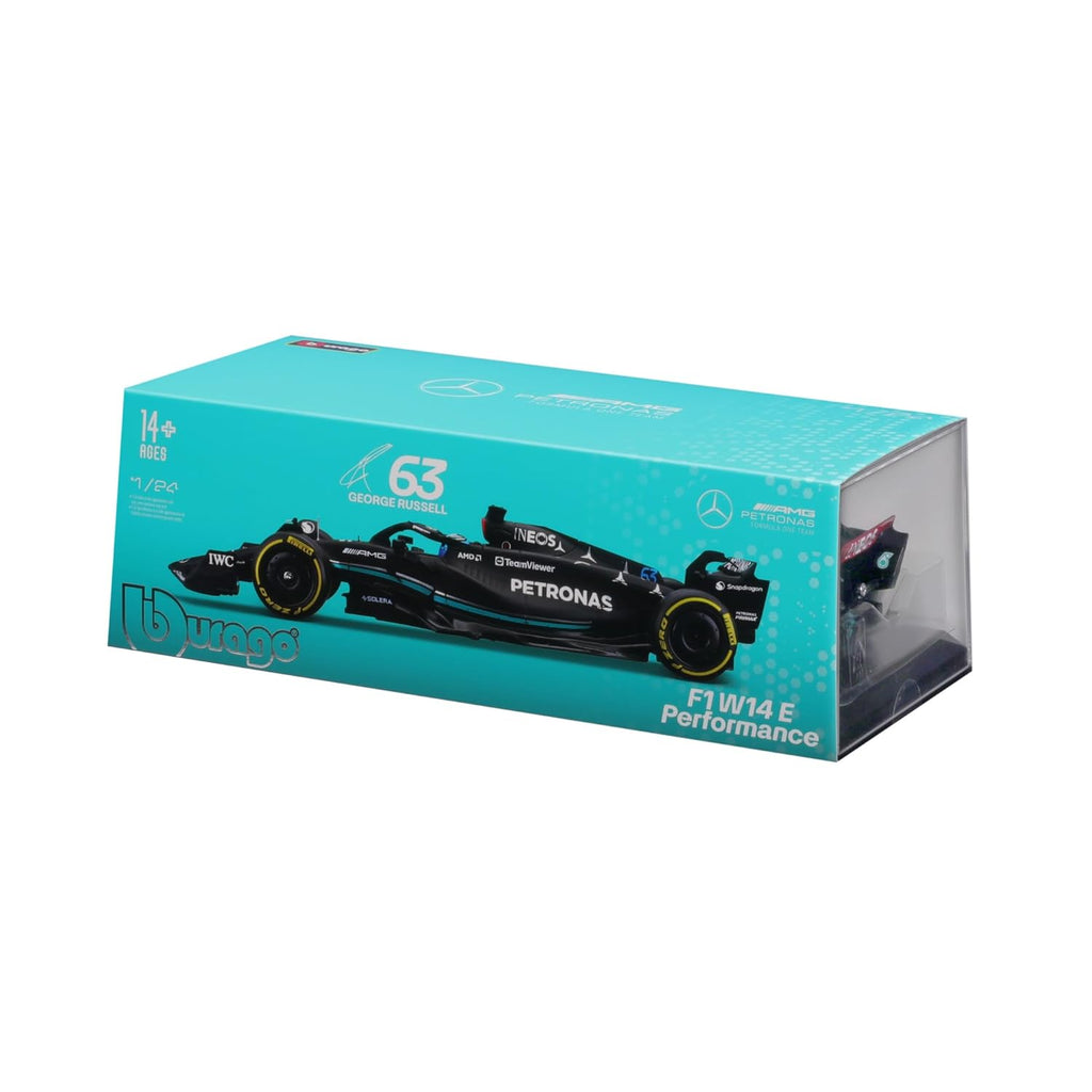 Bburago Formula Racing 2023 Mercedes W14 E Performance #63 George Russell 1:24 Scale Die Cast