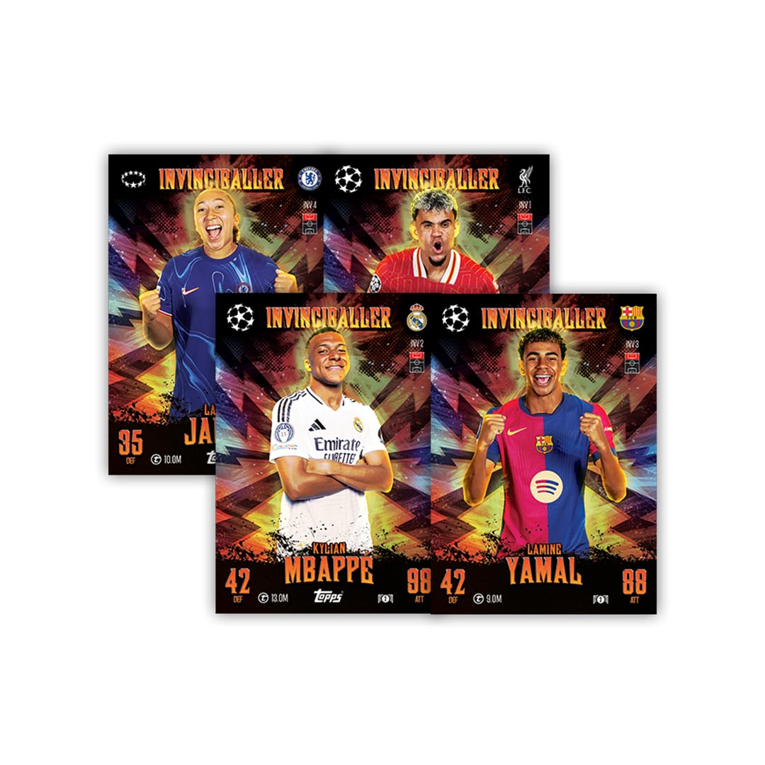 Topps UCL & WUCL Match Attax Extra 2025 Trading & Collectible Card Game (Mega Tin #2 - The Invinciballers)